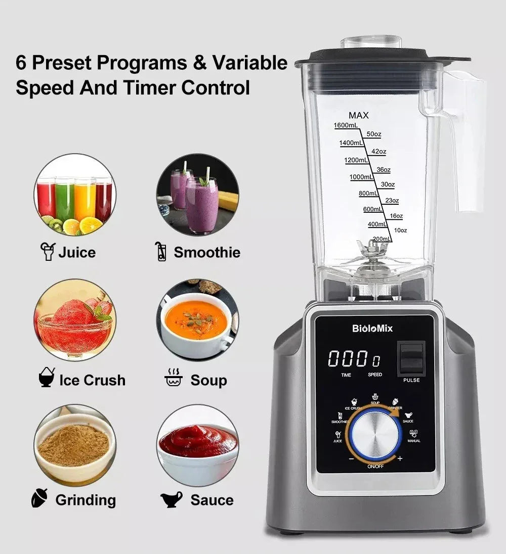 BioloMix Digital BPA FREE 2L Automatic Blender Blenders Peaceful Pleasures Health and Wellness