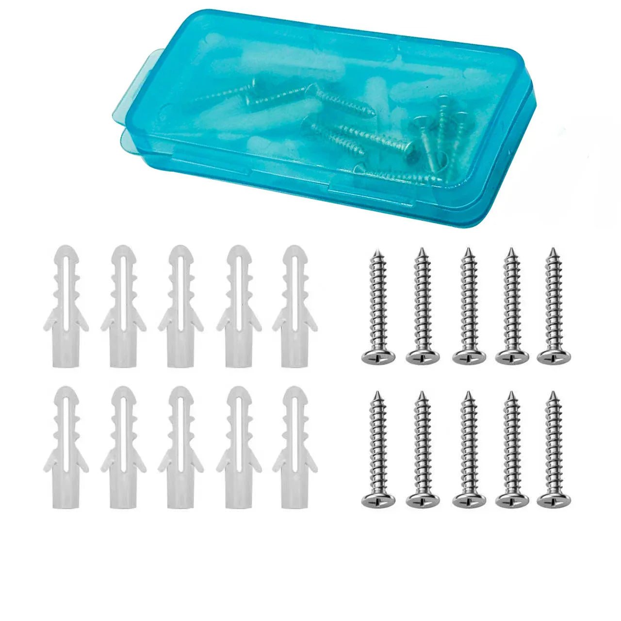 10-Pack M2 Self-Tapping Wall Anchor Expansion Screws Kit