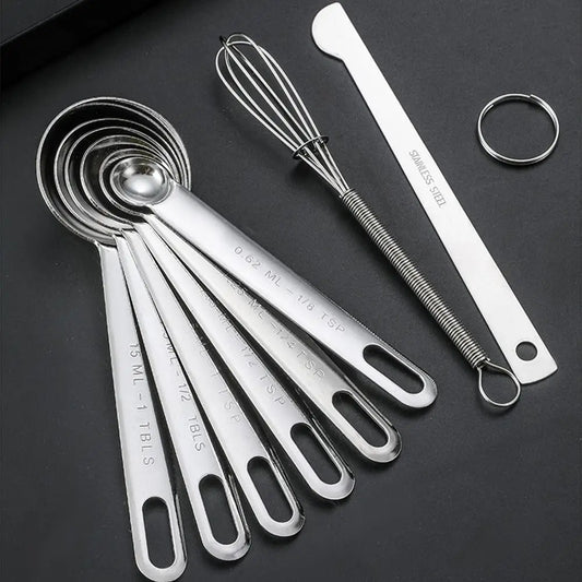 Stainless Steel Measuring Spoon Set – Engraved Scale Baking Measuring Spoon Set Oasis Select