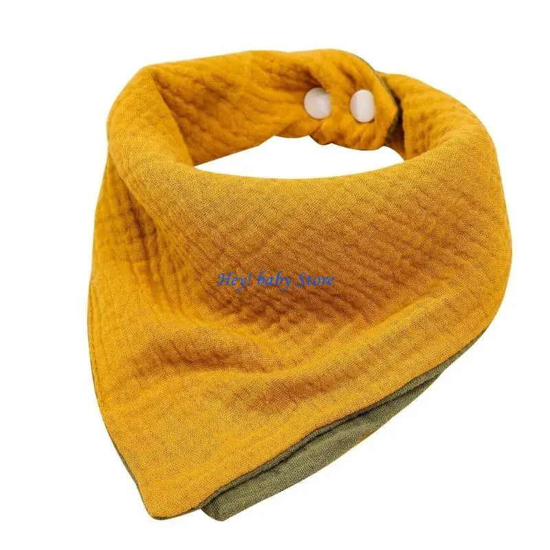 Baby Drool Bib Double-Sided Bandana | Adjustable Snap Button