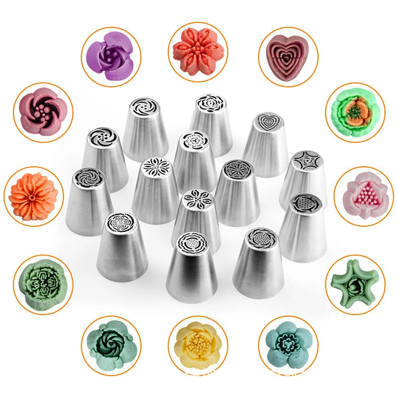 Russian Piping Nozzle Tips – Cake & Cupcake Decorating Set Cake Decorating Tips Peaceful Pleasures Health and Wellness