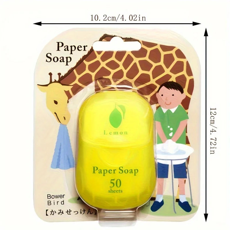 Paper soap, portable soap tablets, suction cardboard soap, 6 colors, 6 flavors, 50 tablets, disposable hand washing travel soap Peaceful Pleasures Health and Wellness