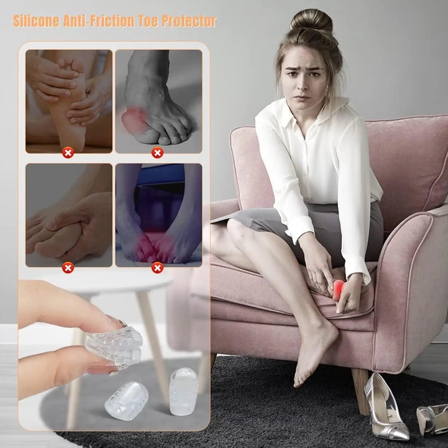 Silicone Toe Protector Caps – Breathable Anti-Friction (20 Pcs)