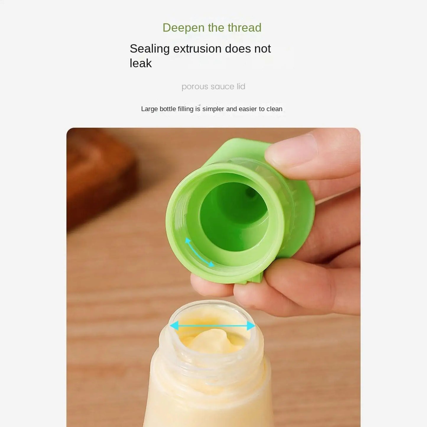 4-Pack Squeeze Bottle Caps | Condiment Dispenser Lids Set