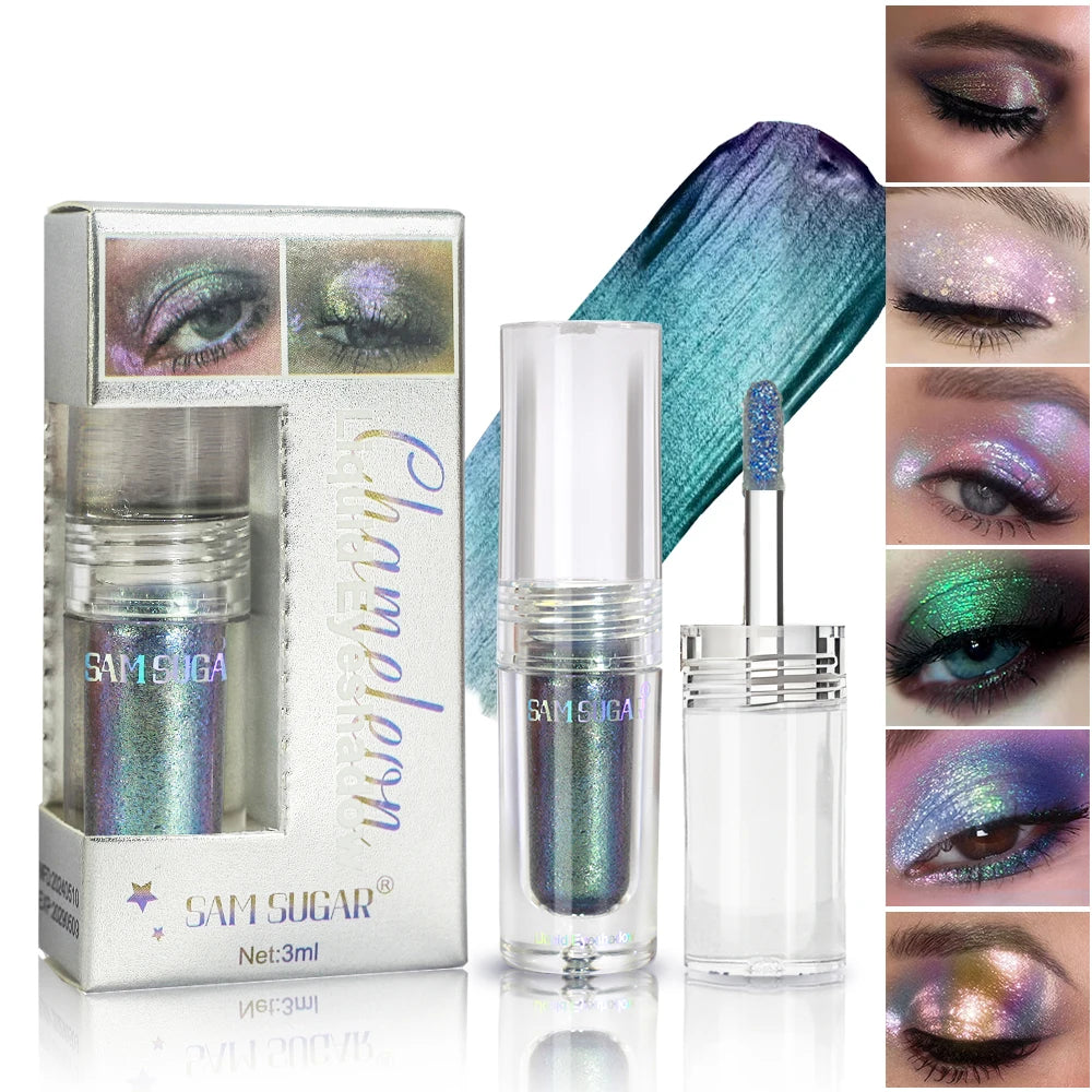 Chameleon Pearlescent Liquid Eyeshadow Illusion Highlight Highlight Fine Shimmer Festival Stage Makeup Peaceful Pleasures Health and Wellness