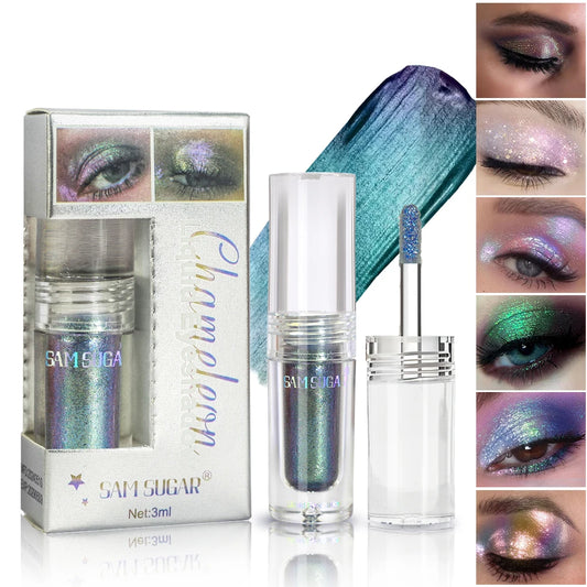Chameleon Pearlescent Liquid Eyeshadow Illusion Highlight Highlight Fine Shimmer Festival Stage Makeup Peaceful Pleasures Health and Wellness