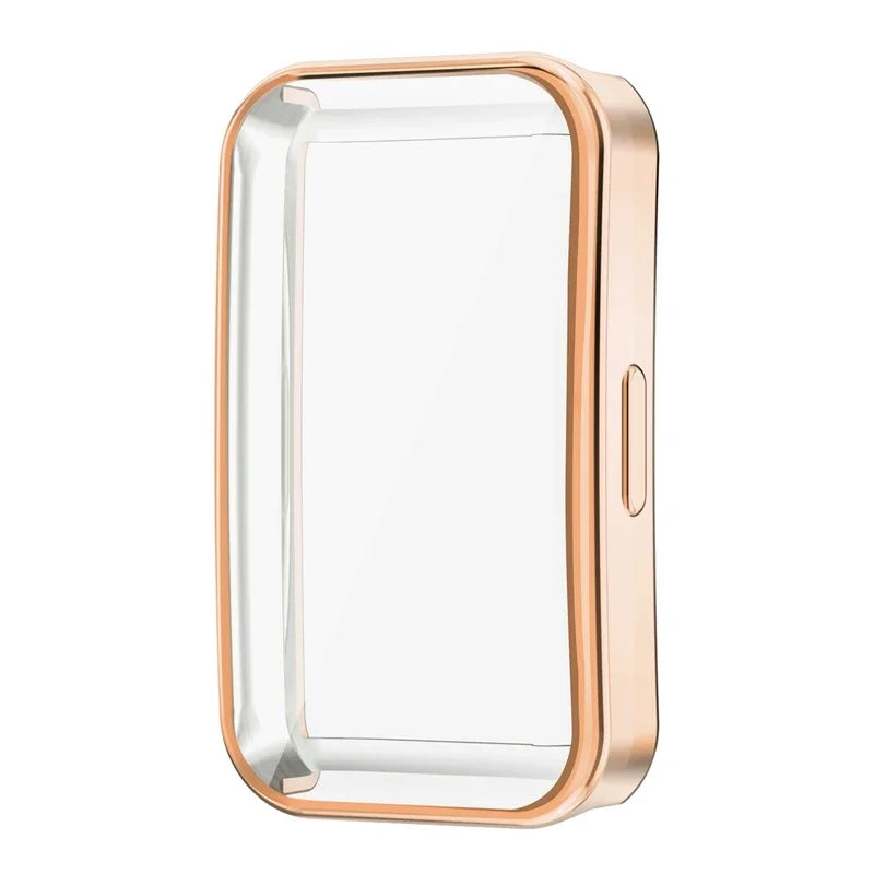 TPU Case & Screen Protector for Huawei Band 8 / 9 / 10 Peaceful Pleasures Health and Wellness Gold For Huawei Band 10