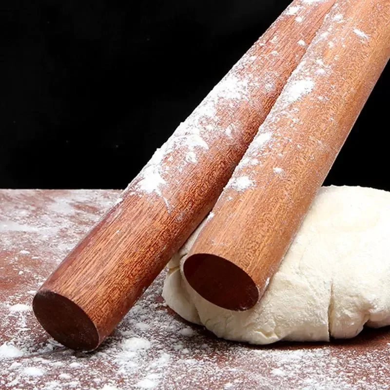 25/30/50/60cm Natural lacquerless rolling pin solid wood Baking Dumpling Pie Pastry Noodles Ebony Wood Rolling Pin Baking tools Peaceful Pleasures Health and Wellness