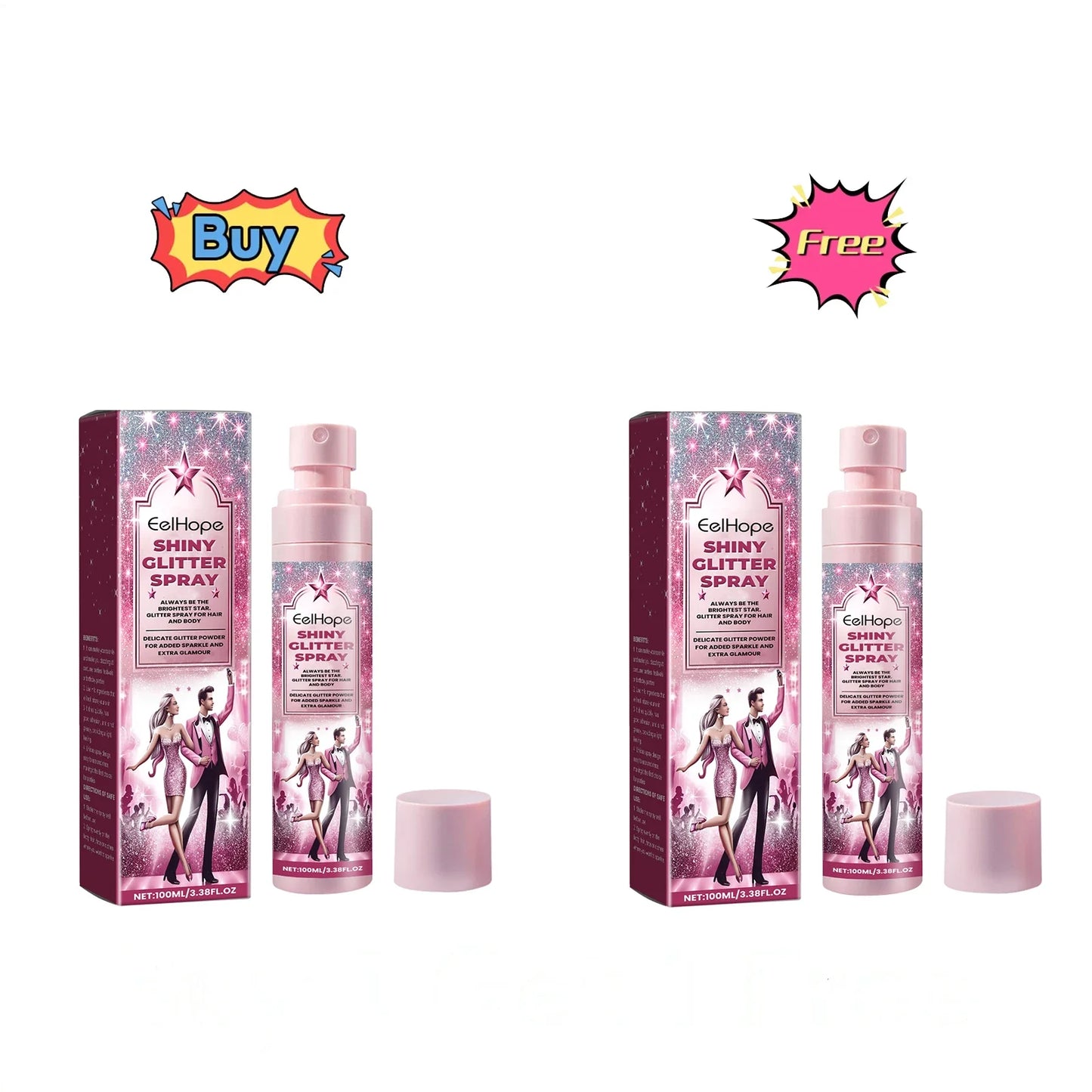 Eelhope Glitter Shimmer Spray – Face, Hair, Body & Clothes