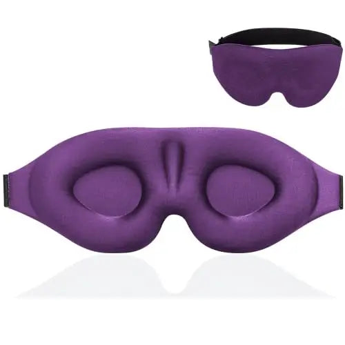 Eye Mask Blindfold For Unisex Soft Tiredness Relief Eye Cover Natural Sleeping Blind Eye Patch Skin Care Tool Peaceful Pleasures Health and Wellness Purple-1pcs