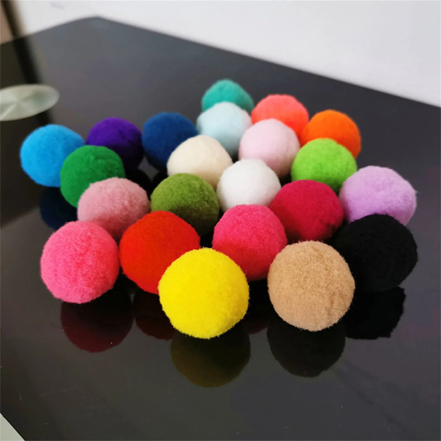 30Pcs 1.6"/4cm Cat Toy Balls Bulk Soft Kitten Pompon Toy Indoor Cats Interactive Play Training Toy Plush Balls Cats Favorite Toy Peaceful Pleasures Health and Wellness