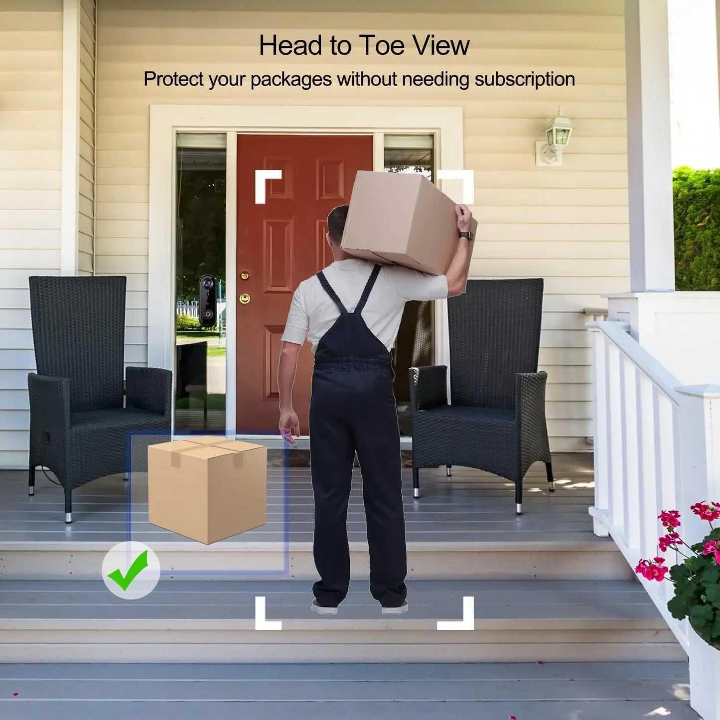 Wireless 2K Doorbell Camera with Night Vision, Motion Detection, Two-Way Audio, and Cloud Storage for Home Security Peaceful Pleasures Health and Wellness