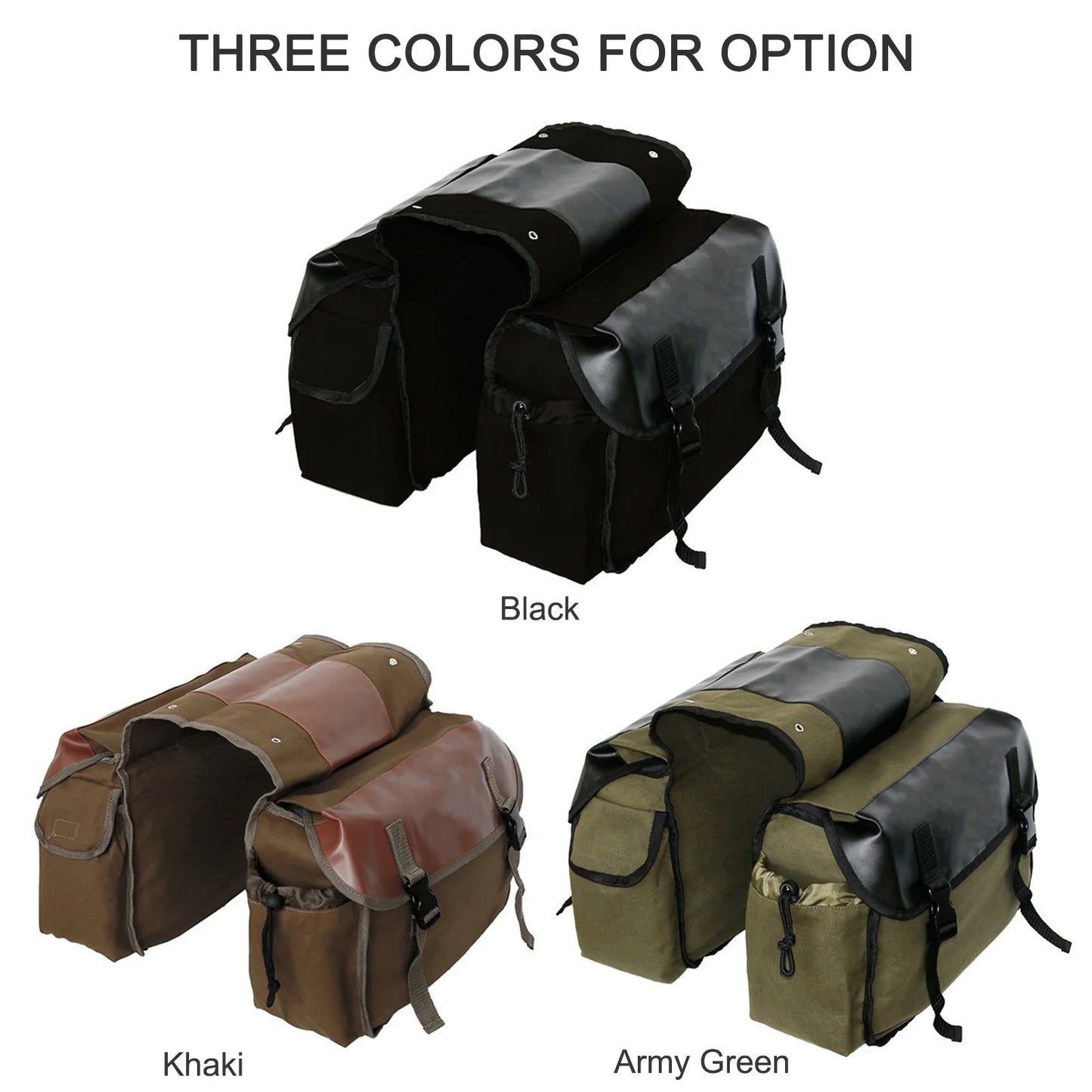 Motorcycle Canvas Saddle Bag – Large Capacity Waterproof Panniers