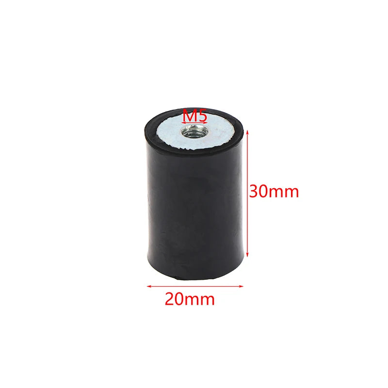 Anti Vibration Pad Damper-Metal Silentblock Type DD Rubber Mount Flat Base Block M4 M5 M6 M8 Female Thread Rubber Shock Absorber Peaceful Pleasures Health and Wellness 20x30mm M5