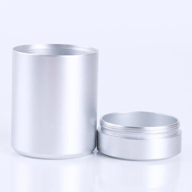 Mini Metal Box Tea Can Small Travel Portable Container Jar Sugar Coffee Caddy Organizer Household Storage Supplies Peaceful Pleasures Health and Wellness Sliver