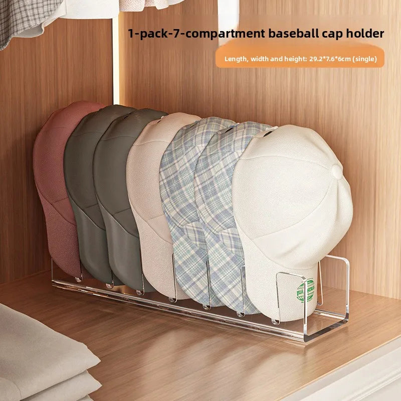 Lightweight Plastic Hat Organizer Rack Baseball Caps Peaked Caps Durable Space Saving Design for Desk Wardrobe Closet Dormitory Peaceful Pleasures Health and Wellness