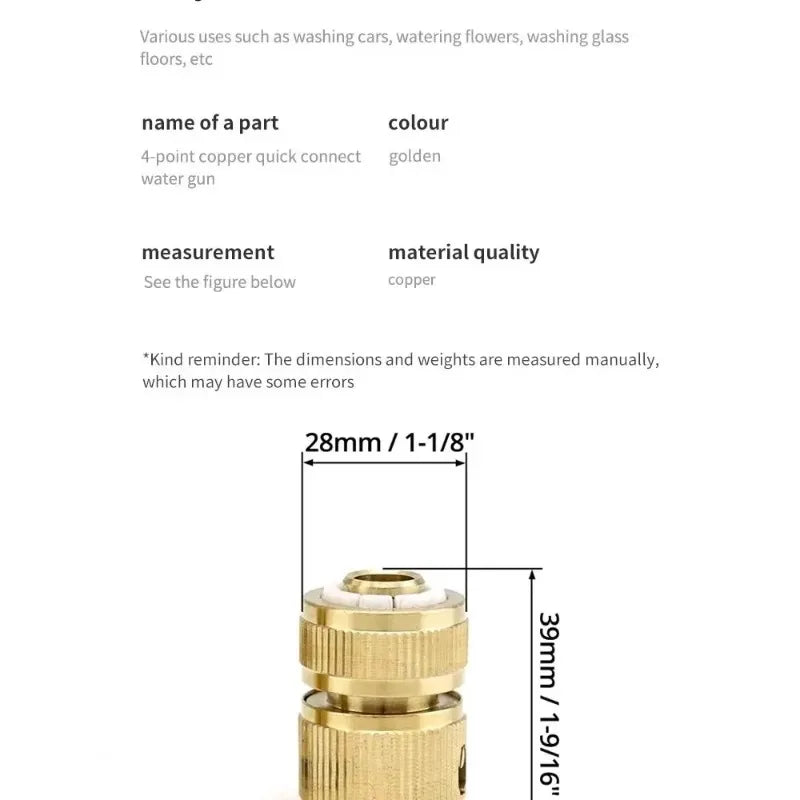 Brass 4-Point Quick Connect Hose Coupling | High Pressure