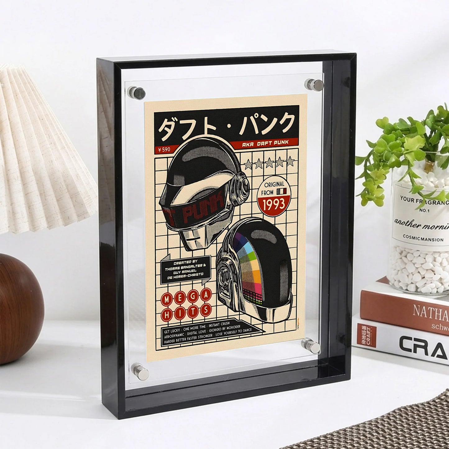 Daft Punk Retro Helmet Acrylic Wall Frame | Square & Rectangle