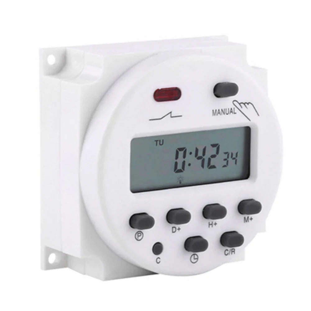 12V 16A Programmable Digital LCD Timer Switch – 16 On/Off