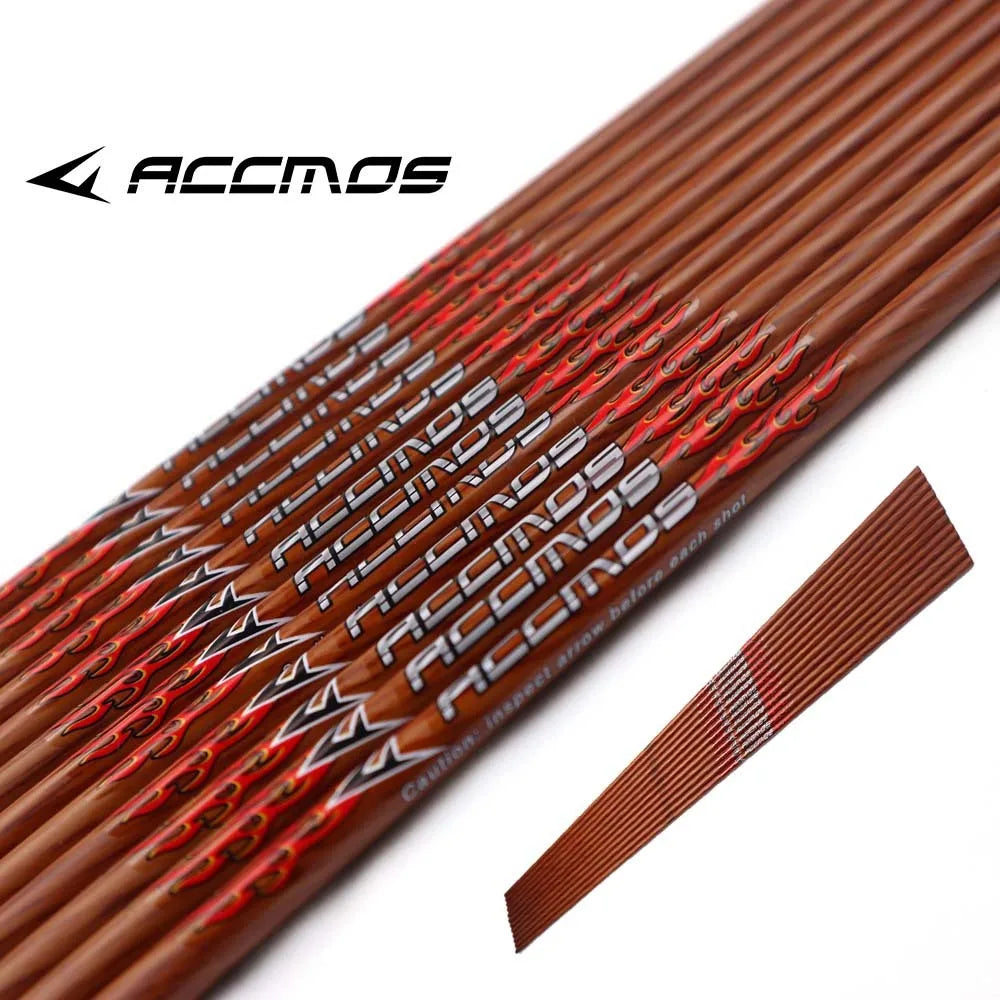 ACCMOS Wood Grain Pure Carbon Arrow Shaft ID4 2 6 Spine 300-1000
