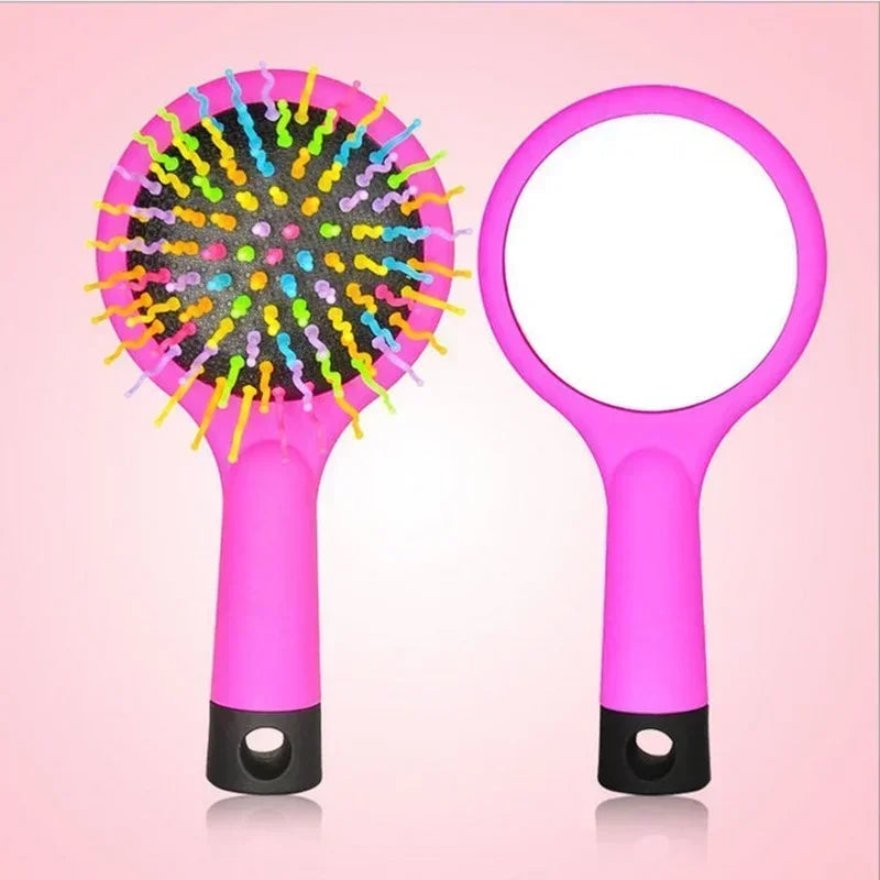 Children Pocket Travel Hairdressing Kids Detangling 4 Colors Rainbow Massage Comb Hairstyling Brush Wholesale Free Shipping Peaceful Pleasures Health and Wellness