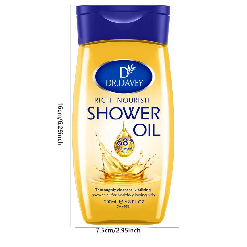 DR.DAVEY 200ml Nourishing Shower Oil – Body Moisturizer for All