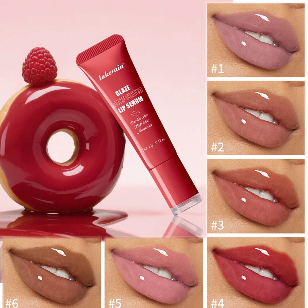 6 Colors Lip Gloss Glowy Balm Tinted Lip Moisturizer Repairing Nourishing Lip Tint Glow Liquid Lip Gel Hydrating Lips Care Peaceful Pleasures Health and Wellness