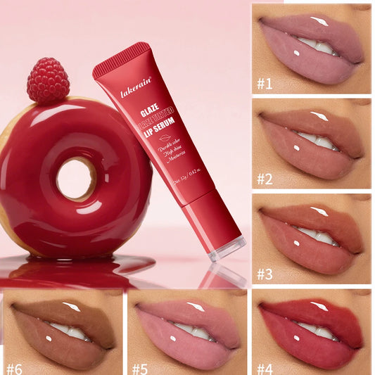 6 Colors Lip Gloss Glowy Balm Tinted Lip Moisturizer Repairing Nourishing Lip Tint Glow Liquid Lip Gel Hydrating Lips Care Peaceful Pleasures Health and Wellness