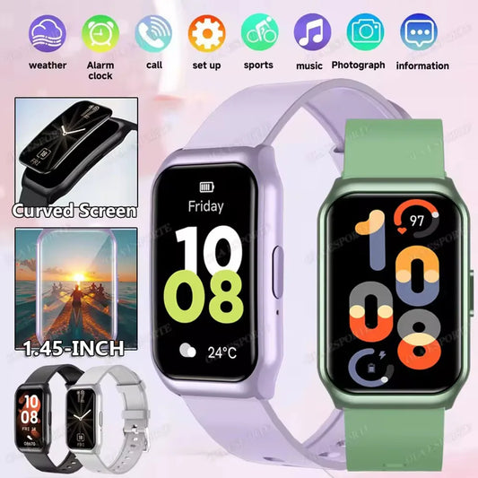 New Curved Screen Smart Watch 2026 For Health Watch Heart Rate Blood Oxygen/Pressure Sleep Monitor Sports Waterproof Smartwatch Peaceful Pleasures Health and Wellness