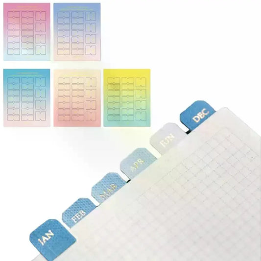 Monthly Separator Tab Stickers for Planners & Notebooks | 10/20 Sheets Planner Tab Stickers Oasis Select