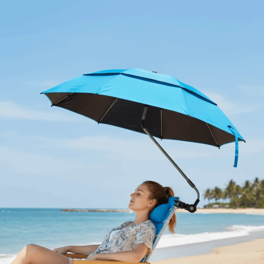 360° Adjustable Clamp Umbrella | Large UV Outdoor Shade