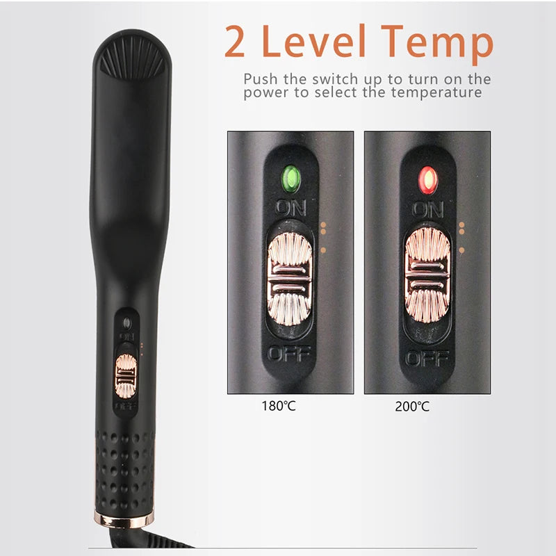 Beard Straightening Brush Men's Professional Quick Heated Electric Hair Straightener Comb Electric Ceramic Hair Straightener Peaceful Pleasures Health and Wellness