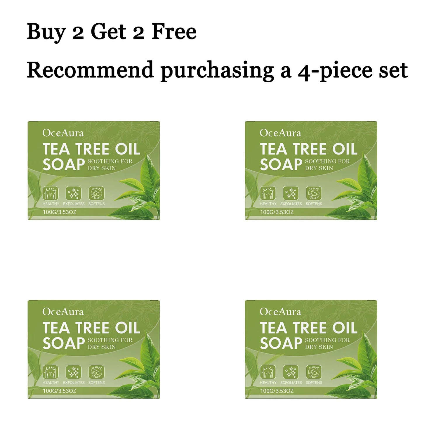 OceAura Tea Tree Soap Bar | Cleanse, Moisturize & Refresh