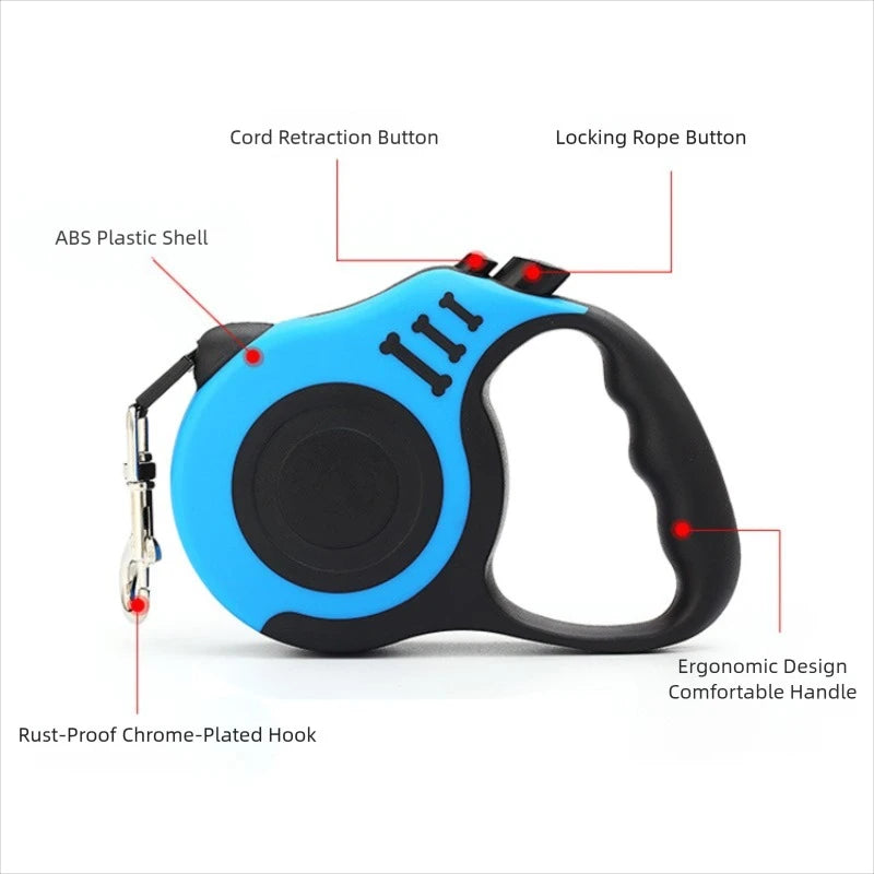 3m 5m Dog Leash for Small Dogs Cat Automatic Retractable Durable Nylon Lead Puppy Outdoor Travel Walking Hiking Traction Rope Peaceful Pleasures Health and Wellness