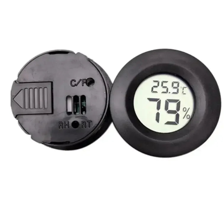 Mini Digital Thermometer Hygrometer – Round LCD Panel Mount Digital Thermometer Hygrometer Peaceful Pleasures Health and Wellness