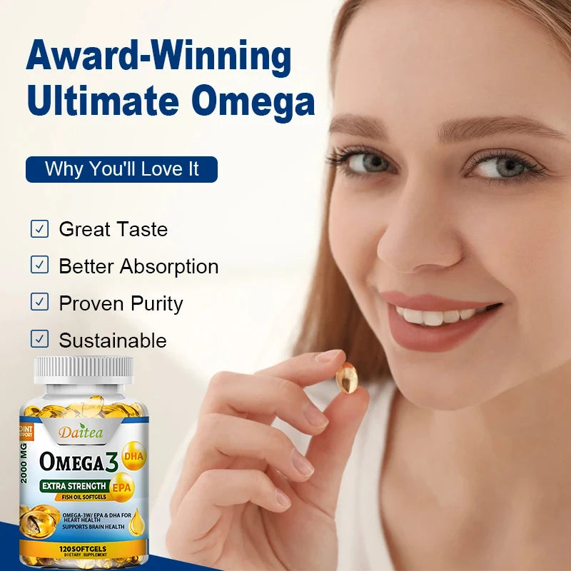 Fish Oil Omega-3 Softgels | Heart, Brain & Joint Health