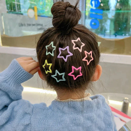 3sets Cute Colorful Hair Clips for Girls and Children, 10pcs, Star Waterdrop Shape, Lovely Hair Decor, Kids Hair Accessories Peaceful Pleasures Health and Wellness