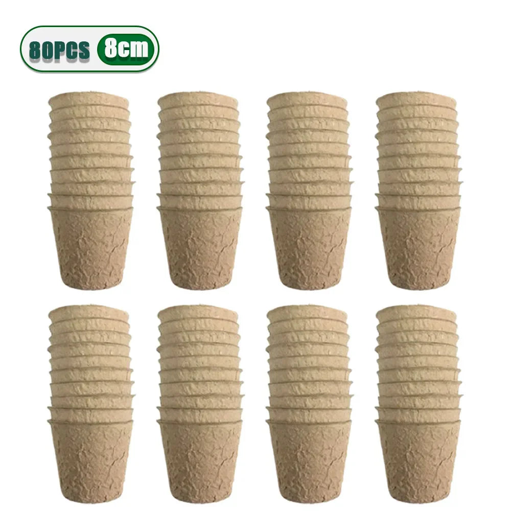 Biodegradable Peat Pots 3.15" | Seed Starter Kit 20–200 Pcs