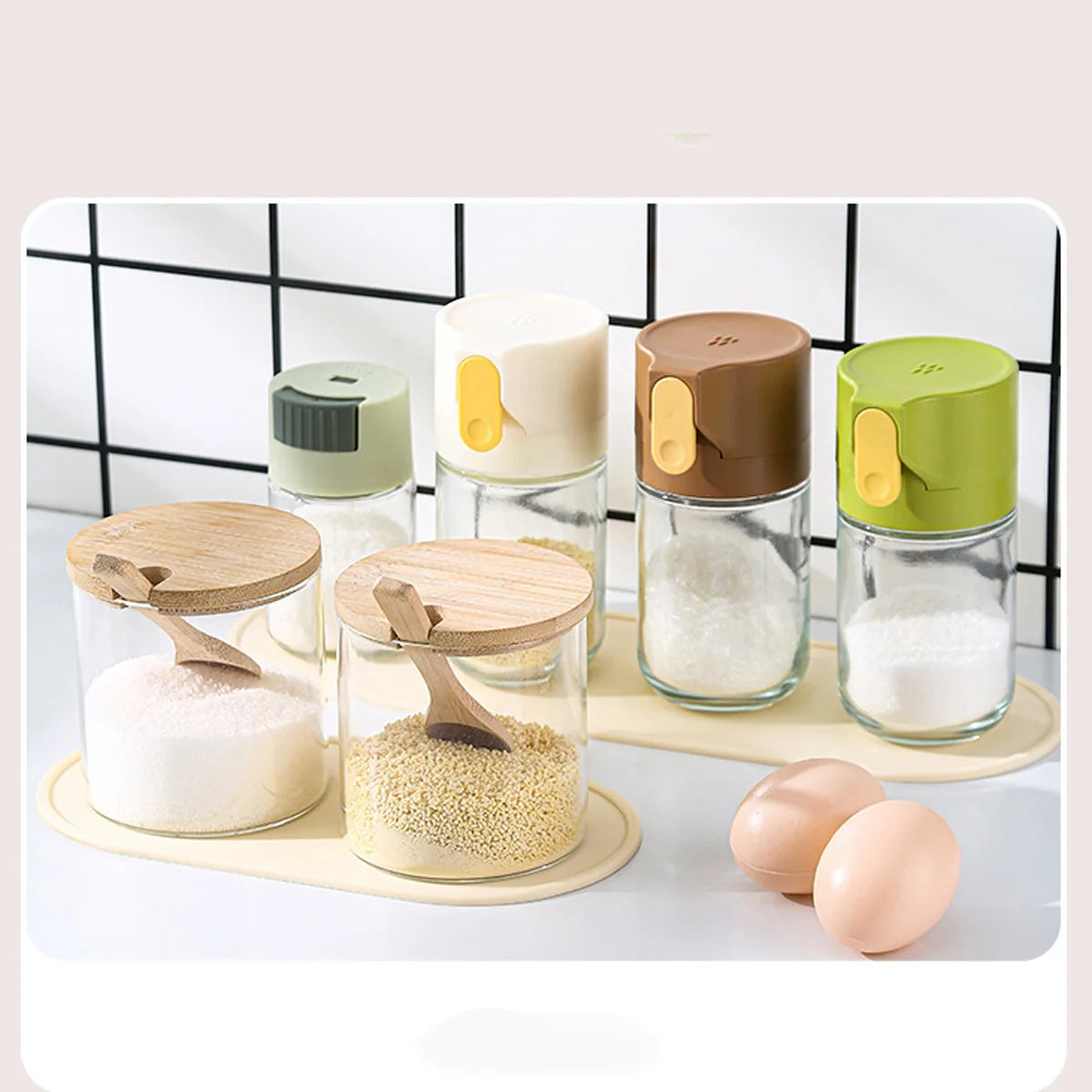 1Pc Oval Kitchen Utensils Silicone Non-slip Heat-resistant Pad Condiment Jar Holder Silicone Mat Condiment Jar Base Pad Peaceful Pleasures Health and Wellness