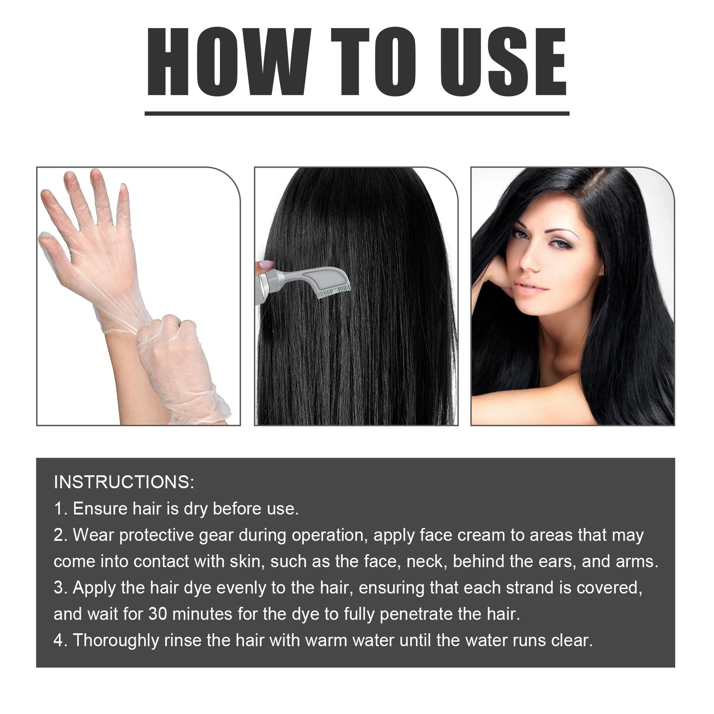 Fruit Hair Dye Cream Quick Coloring Enhance Hair Shine Nourishing Promote Hair Growth Moisturizing Black Hair Hairdressing Cream Peaceful Pleasures Health and Wellness