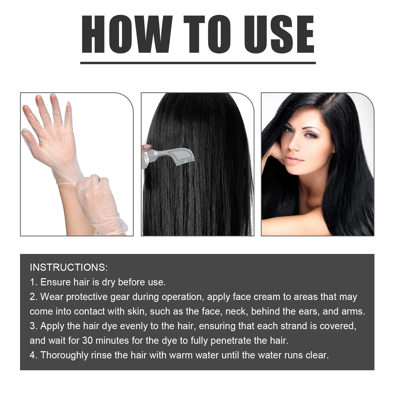 Fruit Hair Dye Cream Quick Coloring Enhance Hair Shine Nourishing Promote Hair Growth Moisturizing Black Hair Hairdressing Cream Peaceful Pleasures Health and Wellness