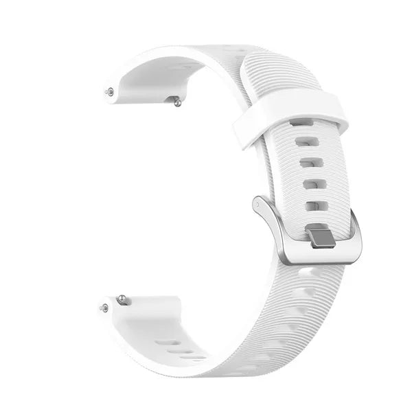 Silicone Protective Case Cover +Strap For Garmin Forerunner 245M/245 Smartwatch Strap Protector Shell Frame Protective Cases Peaceful Pleasures Health and Wellness White Strap Forerunner 245 245M