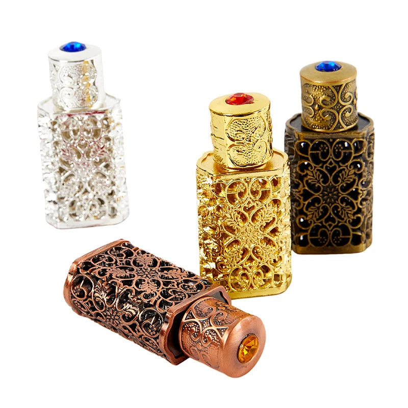 Luxury 3ml Mini Antiqued Perfume Refillable Bottle Arab Style Essential Oils Atomizer Perfume Spray Bottle Peaceful Pleasures Health and Wellness