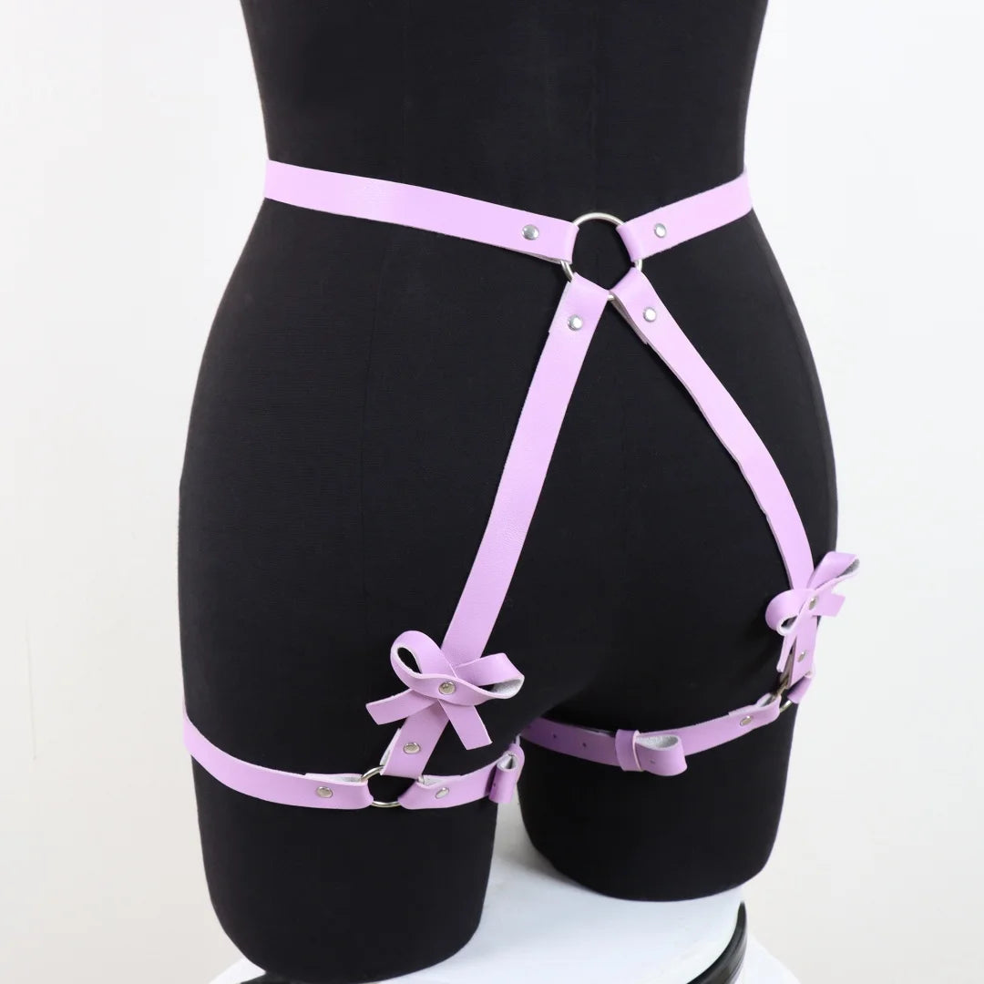 Women Harness Belt Red PU Leather Garter Sexy Lingerie Costume Female