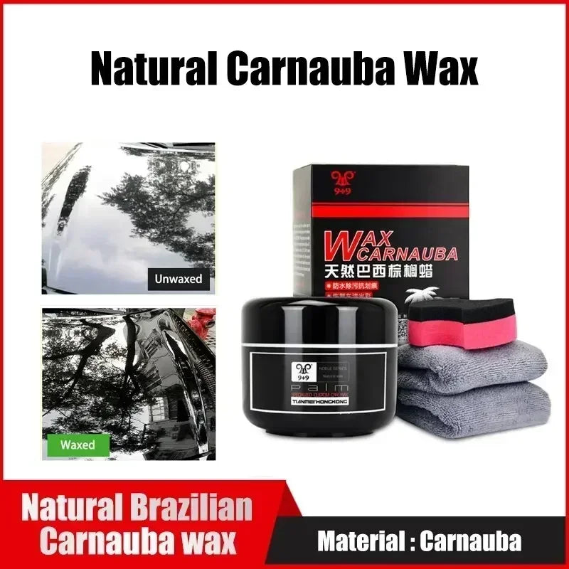 Natural Brazilian Carnauba Wax Paint Beauty Polish and Stain Removal Anti-scratch Car Wax Coating Solid Car Wax 200ml Peaceful Pleasures Health and Wellness