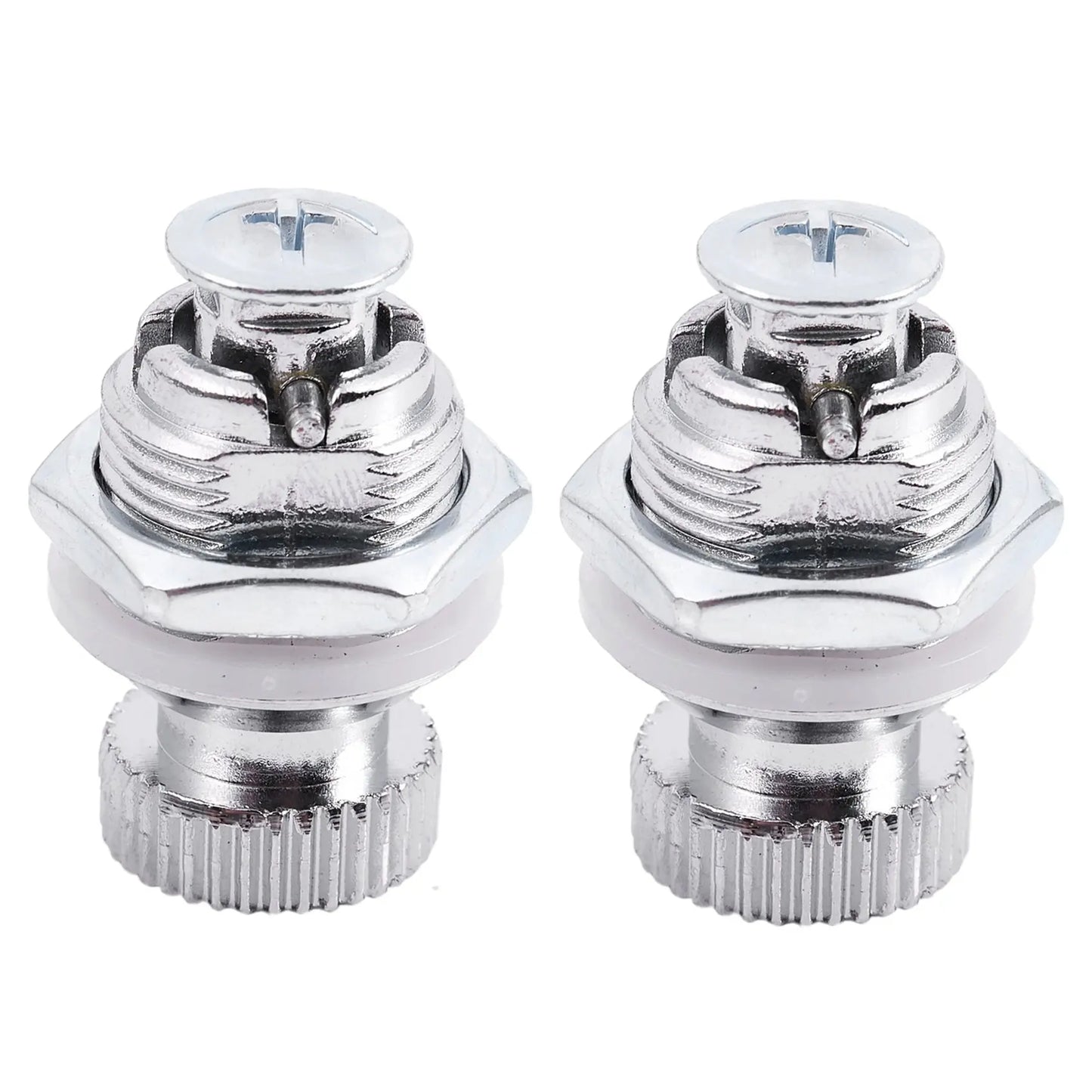 A36T-2X Lever Lock For Furniture, With Round Knob, External Thread 1.7 Cm Peaceful Pleasures Health and Wellness silver CN