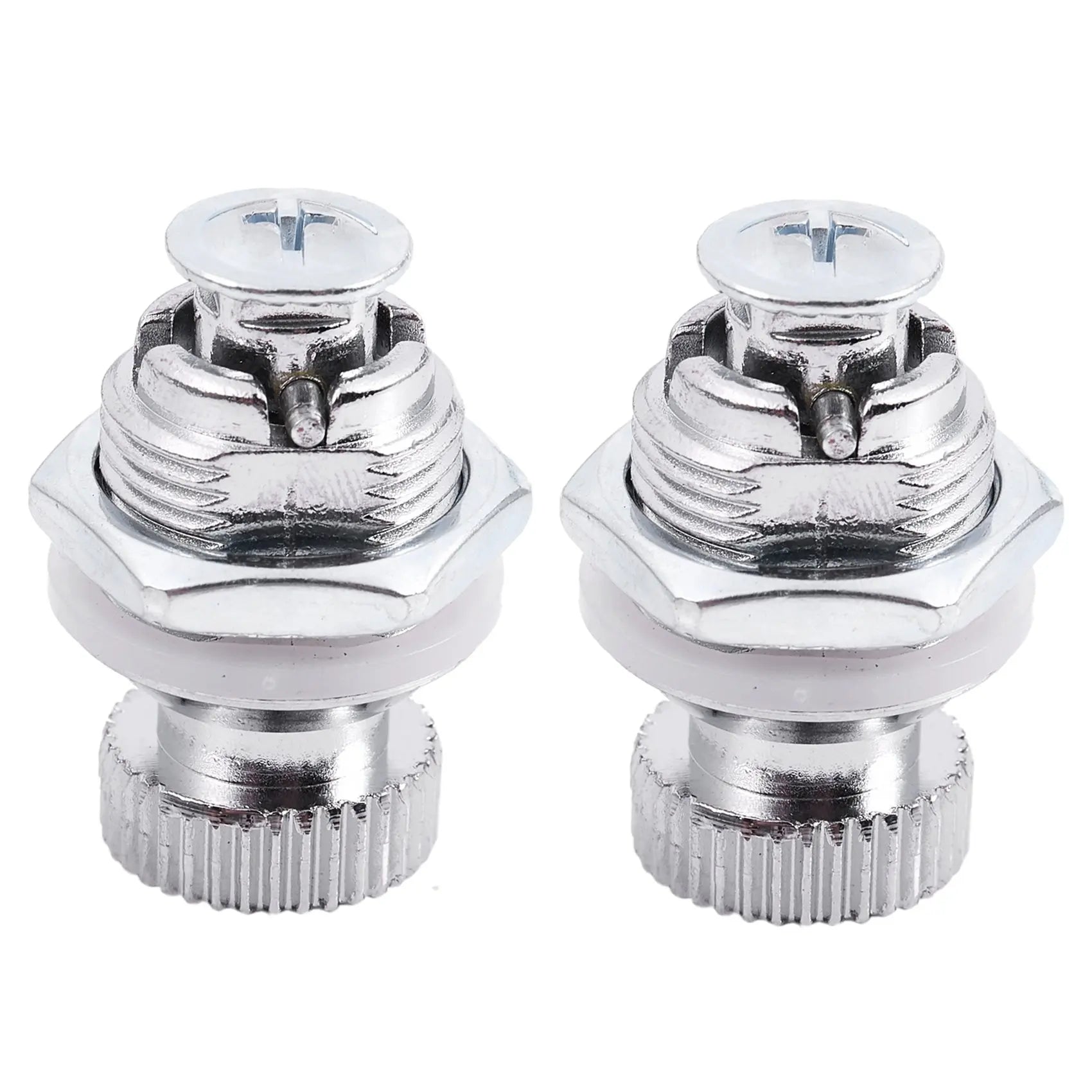 A36T-2X Lever Lock For Furniture, With Round Knob, External Thread 1.7 Cm Peaceful Pleasures Health and Wellness silver CN
