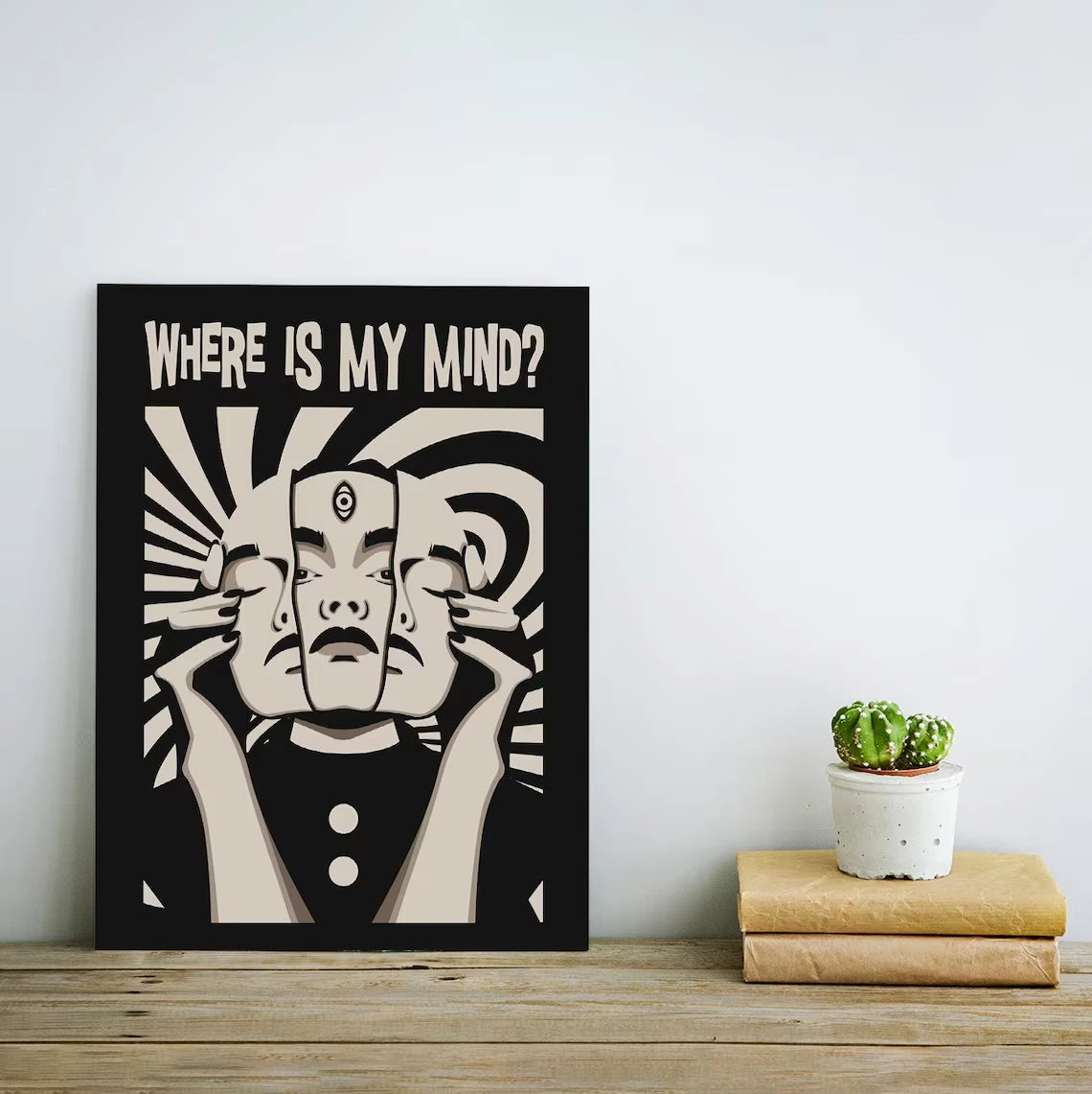 Psychedelic Pixies "Where Is My Mind" Canvas Wall Art Print