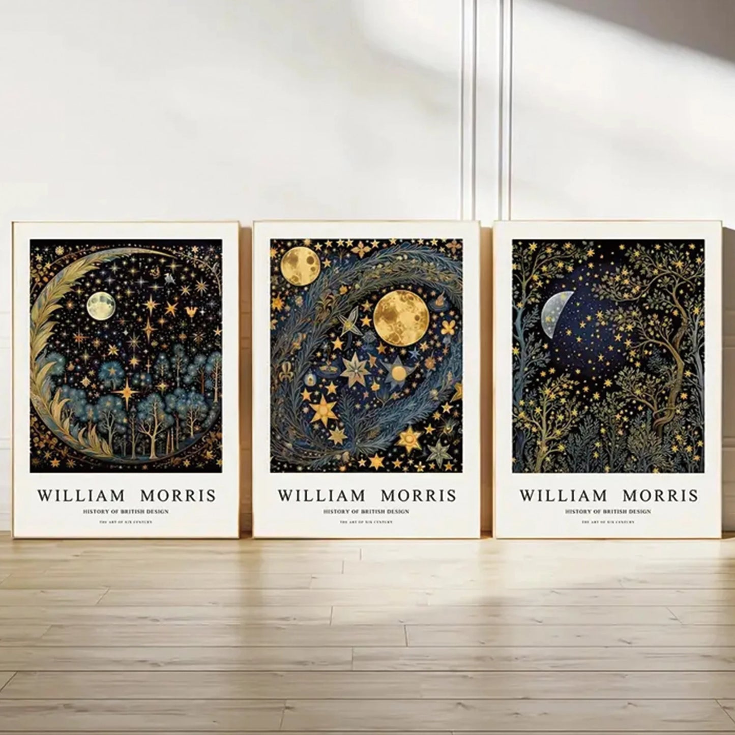 Moon Starry Sky Forest Canvas Wall Art Print | Home Decor