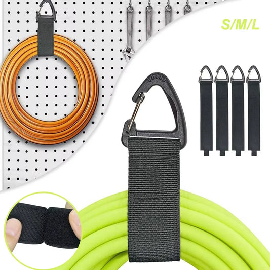 Heavy Duty Nylon Cord Storage Straps with Carabiner S/M/L
